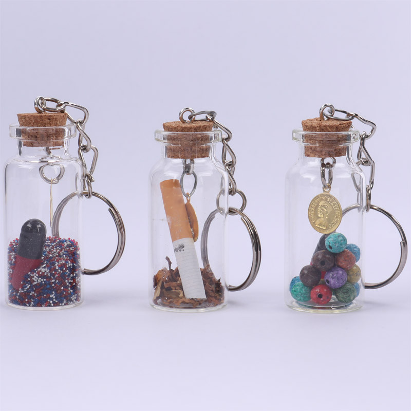 جاکلیدی قوطی شیشه ای کوچک/ طرح و رنگ جور