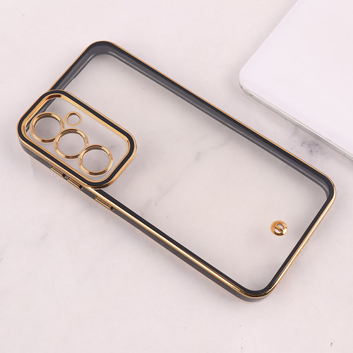 قاب ژله ای سامسونگ Galaxy S23 FE 5G دور رنگی محافظ لنزدار - مشکی