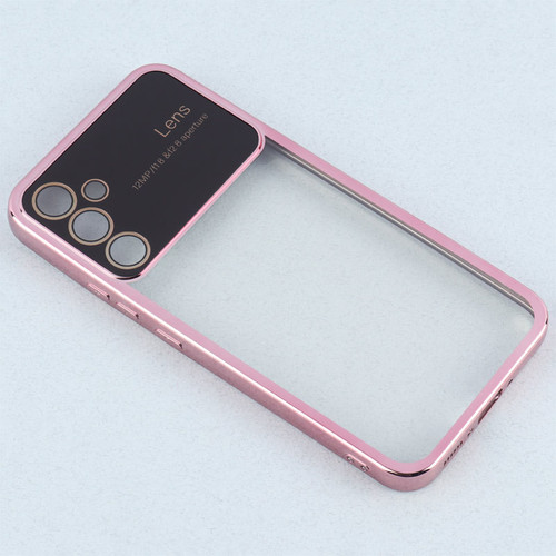 قاب My Case Lens Aperture سامسونگ Galaxy A34 محافظ لنزدار - رزگلد