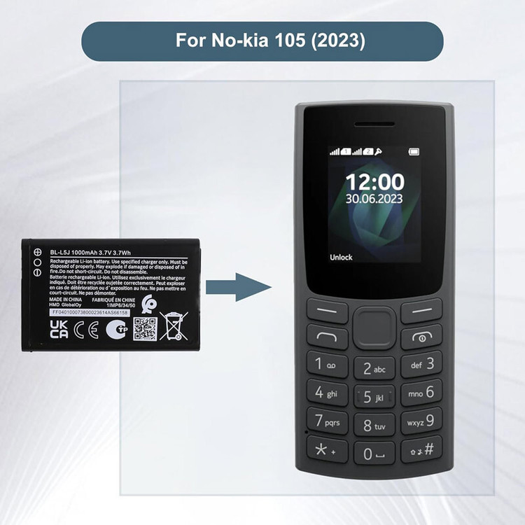 باتری موبایل اورجینال نوکیا Nokia BL-L5j