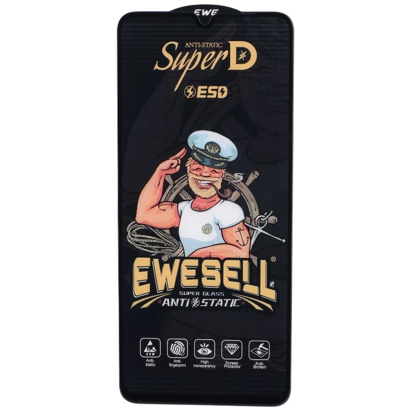 گلس Super D آنتی استاتیک Ewesell مناسب سامسونگ A51/A52/A53