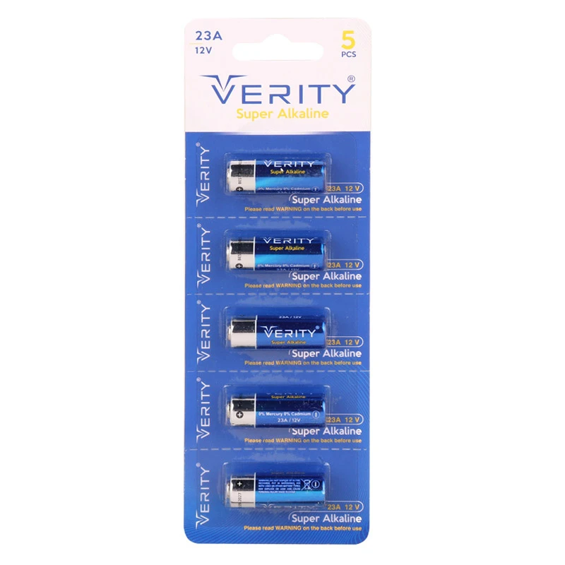 باتری ریموت کنترل Verity Super Alkaline 12V 23A  قیمت درج شده برای یک عدد باتری ریموت کنترل می باشد