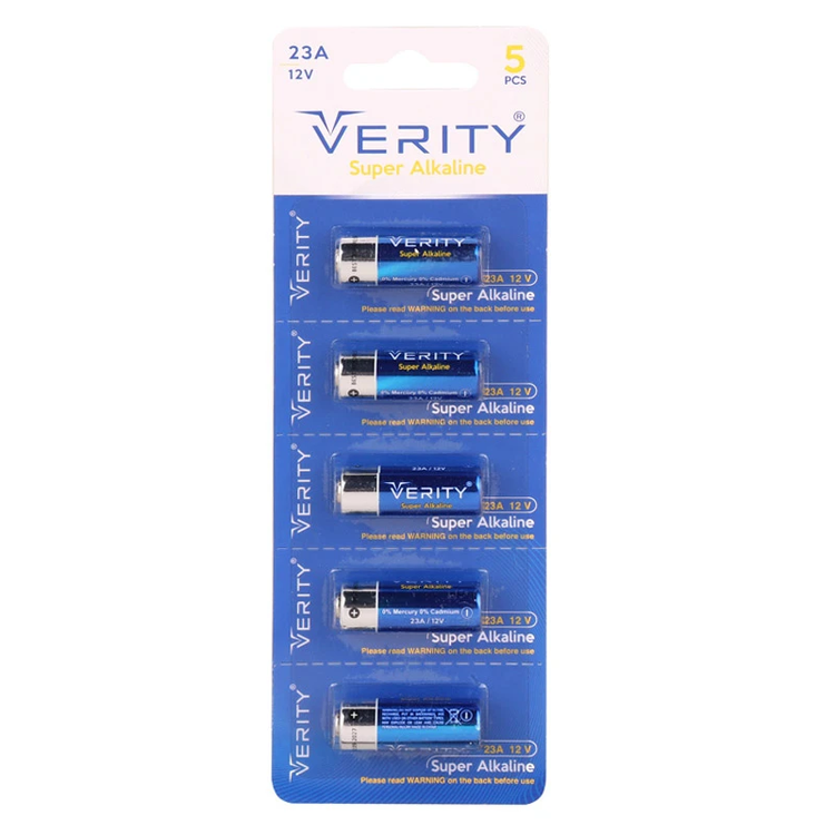 باتری ریموت کنترل Verity Super Alkaline 12V 23A قیمت درج شده برای یک عدد باتری ریموت کنترل می باشد