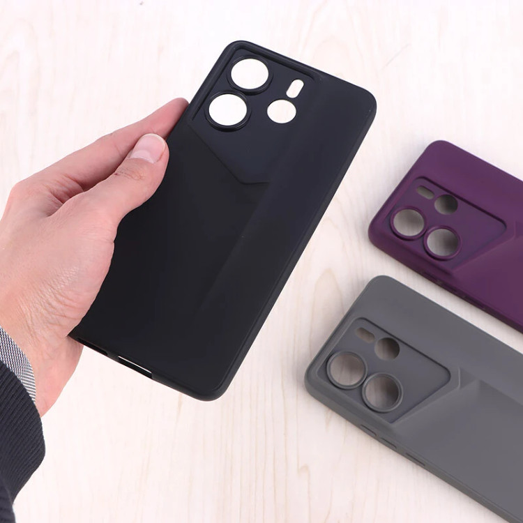 رنگ مشکی موجود است Xiaomi Redmi Note 15 4G قاب ژله ای پورش دیزاین محافظ لنزدار