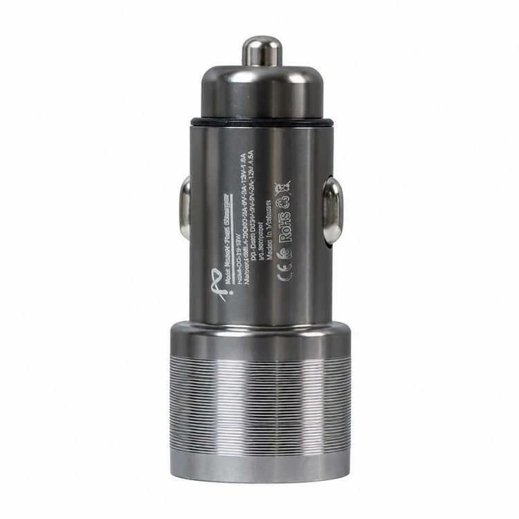 شارژر فندکی 43 وات دو پورت pd و usb نکسلون مدل NX-225
