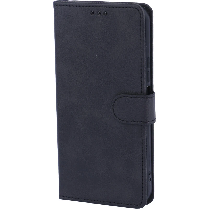 کیف کتابی کلاسوری چرمی مگنتی محافظ لنزدار سامسونگ S23FE  مشکی