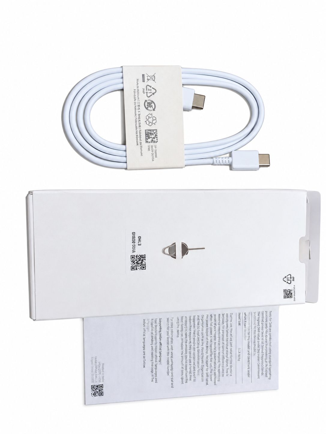 کابل  دو سر تایپ سی اورجینال سرجعبه ای  فست شارژ سامسونگ طول 1 متر سرجعبه +  سوزن سیم کارت